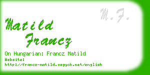 matild francz business card